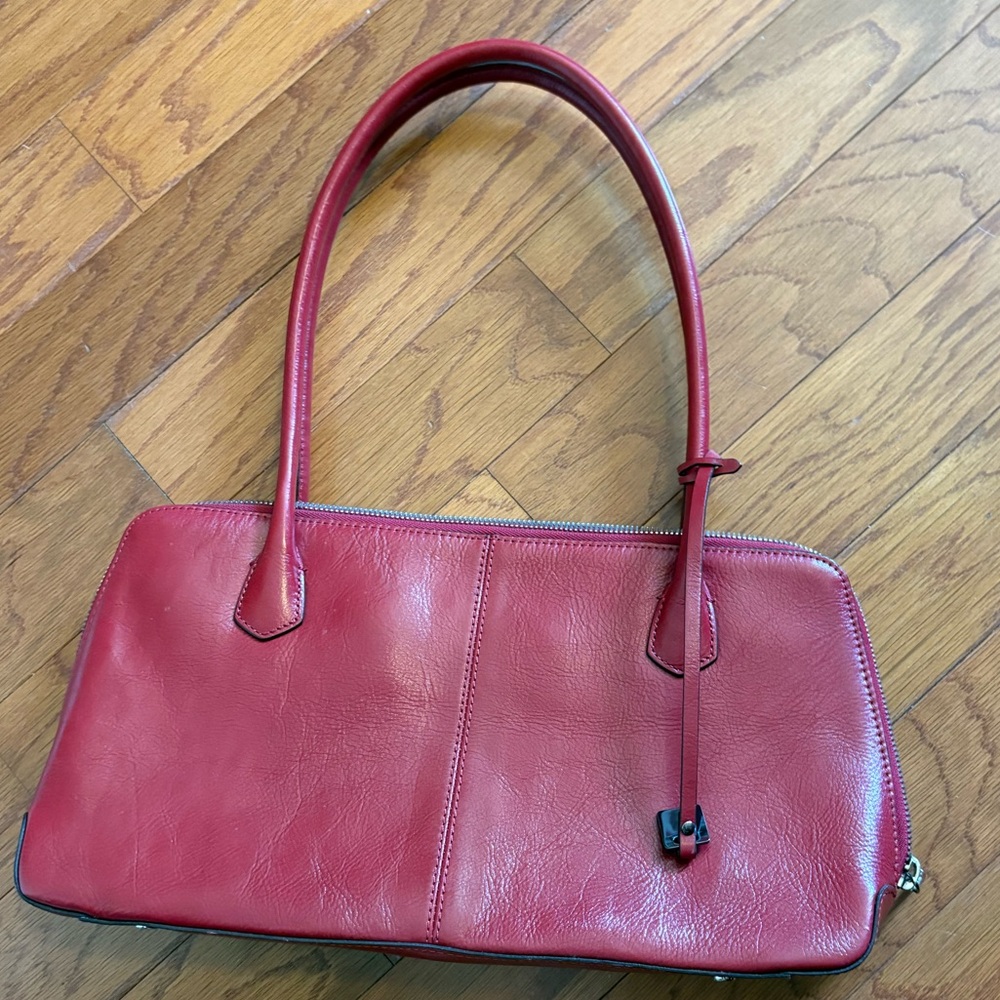 HOBO Red Leather Shoulder Bag
